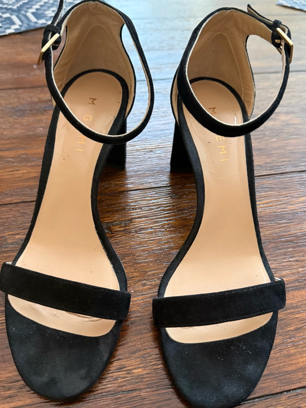 M.Gemi The Pilone 70mm Heel EU 37.5 Leather Made in Italy Block Heel Sandal